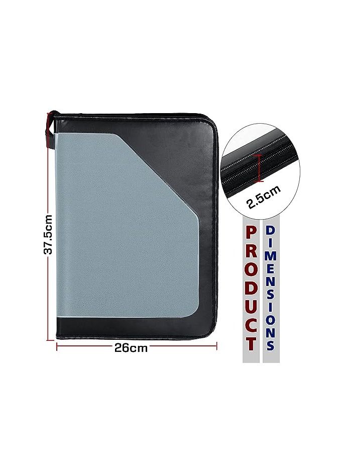 Storite PU Leather Multipurpose 24 File Sleeve to Store A4 Professional Files and Folders - Image 2