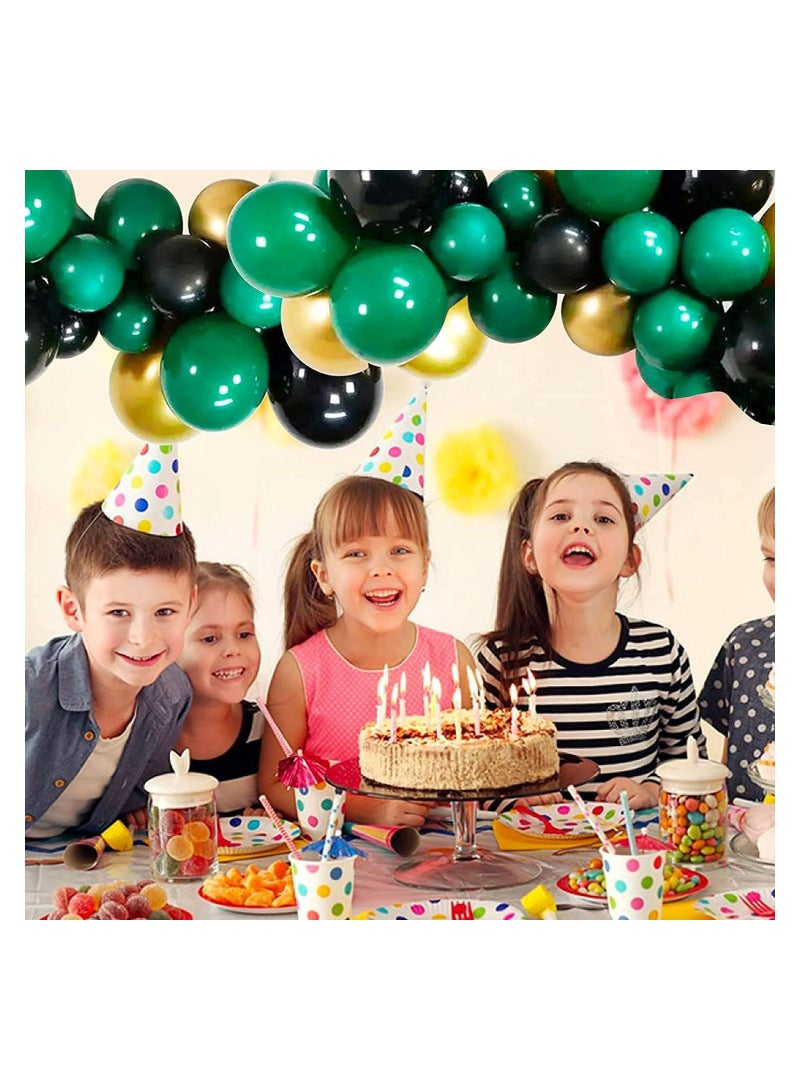 JOLLITY LLC Balloon Arch Garland Kit Dark Green, Black & Metallic Gold Balloons Birthday Decoration Party Supplies for Wedding Baby Shower Bridal Engagement, Anniversary (64 Pcs) - Image 5