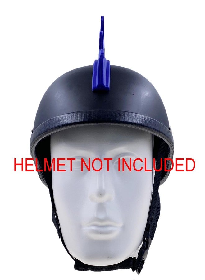 Hot Rides Punk Rubber Mohawk Warhawk Wig Accessory Stick On Helmet for Ski Skate Bike Biker Bicycle Scooter Motorcycle Helmet (Sharkfin - Blue) - Image 3