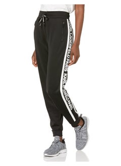 Womens Block Letter Logo Jogger Tracksuit Black White Xsmall Us