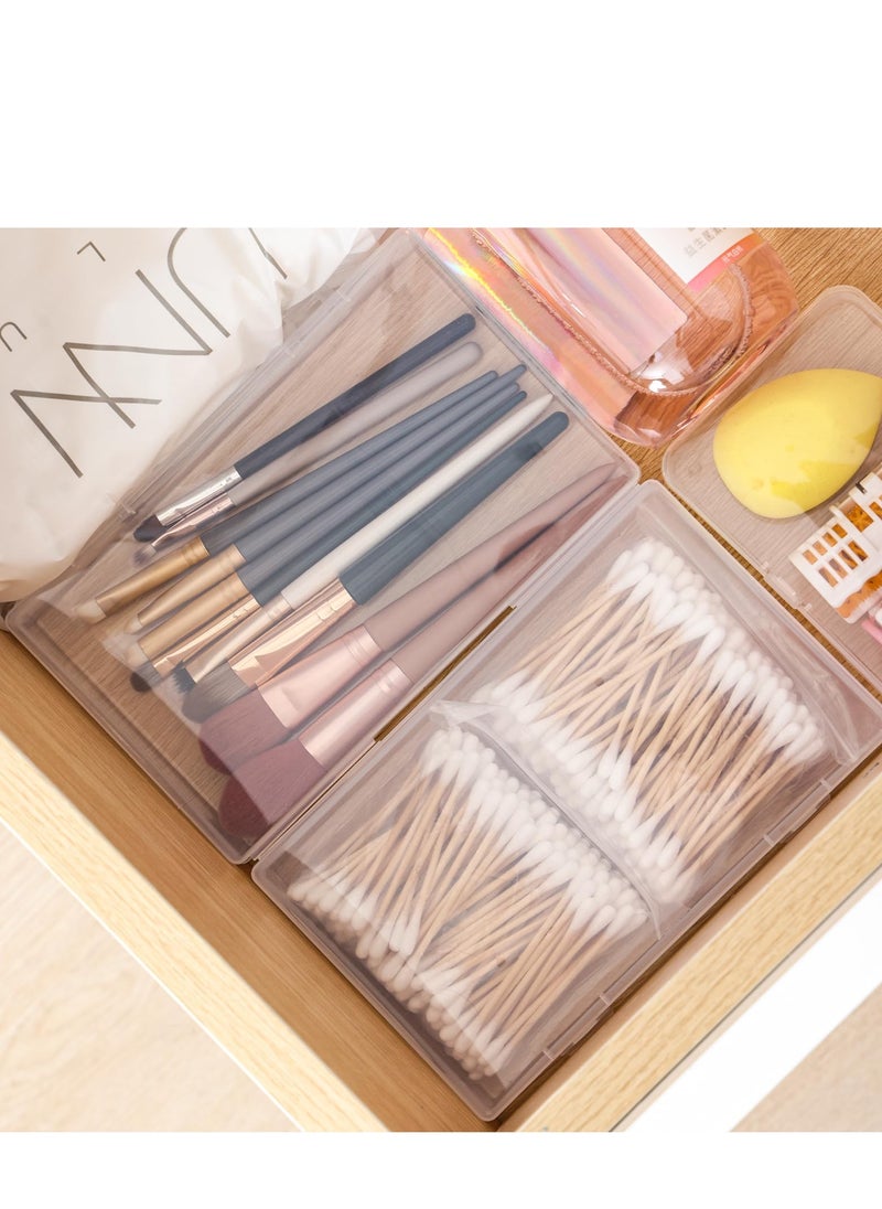 Plastic Organizer Storage Box, Rectangular Empty Mini Clear Plastic Organizer Storage Box Containers with Lids for Small Items and Other Craft Projects(Mixed Sizes)