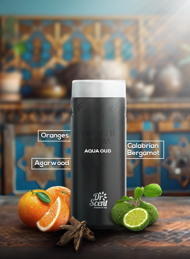 Dr Scent Dr Scent Breeze of Joy Diffuser Aroma Aqua Oud | Premium Oil Top Notes of Orange, Calabrian& bergamot Made in the UK | For Home, Office, Hotel & SPA (500ml) - Image 3