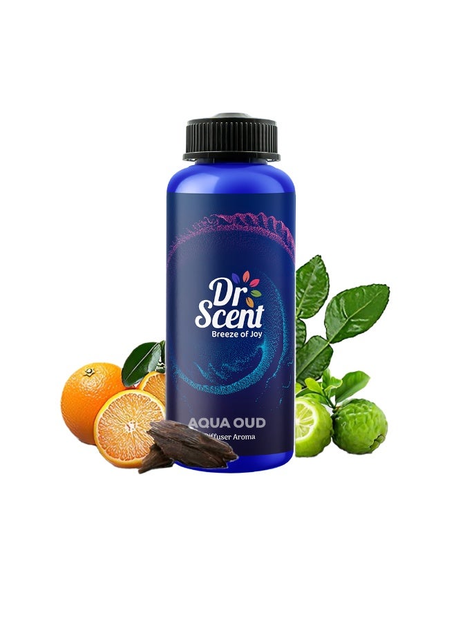Dr Scent Breeze of Joy Diffuser Aroma Aqua Oud | Premium Oil Top Notes of Orange, Calabrian& bergamot Made in UAE | For Home, Office, Hotel & SPA (500ml) - Image 1