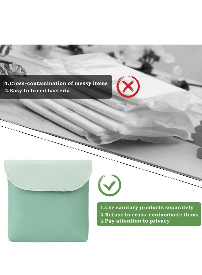 Sanitary Napkin Storage Bag, 2 Pcs Menstrual Pad Bag Portable Sanitary Napkin Storage Tampons Holder for Purse First Period Kit for Teen Girls Store Sanitary Pads for Women  - Image 5