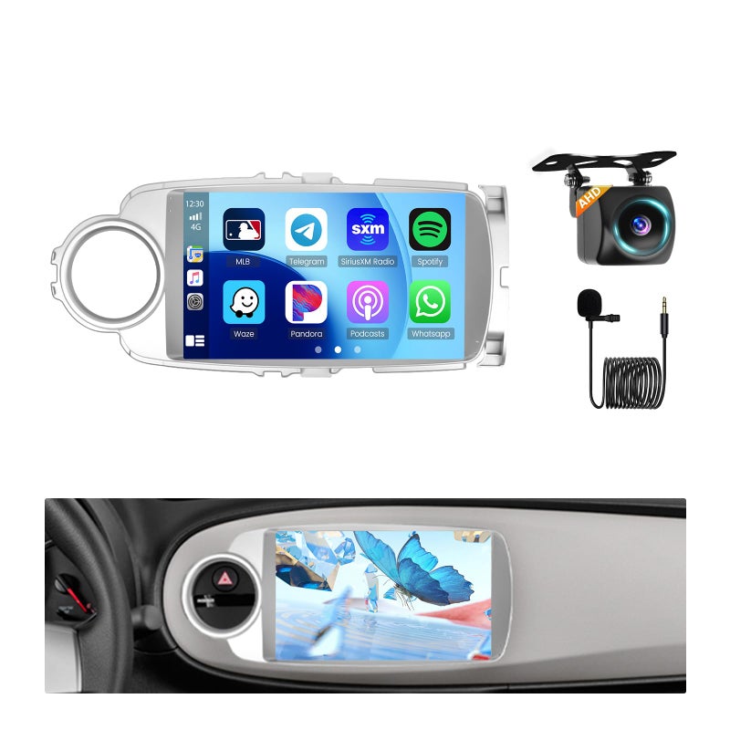 8 Core Car Radio for Toyota Yaris 2012 2013 2014 2015 2016 2017 9 inch HD IPS Touch Screen for Yaris Bluetooth Radio with CarPlayAndroid Auto Bluetooth 50 32EQ 1280 720 4GB64GB