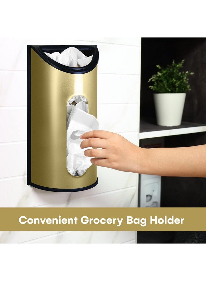 Greenco Plastic Bag Holder, Saver, & Dispenser, Wall Mount Plastic Bag Holders For Grocery Bags W/Extra Wide Opening Storage - Grocery Bag Holder For Trash Bags, Shopping Bags - Grocery Bag Dispenser - Image 2