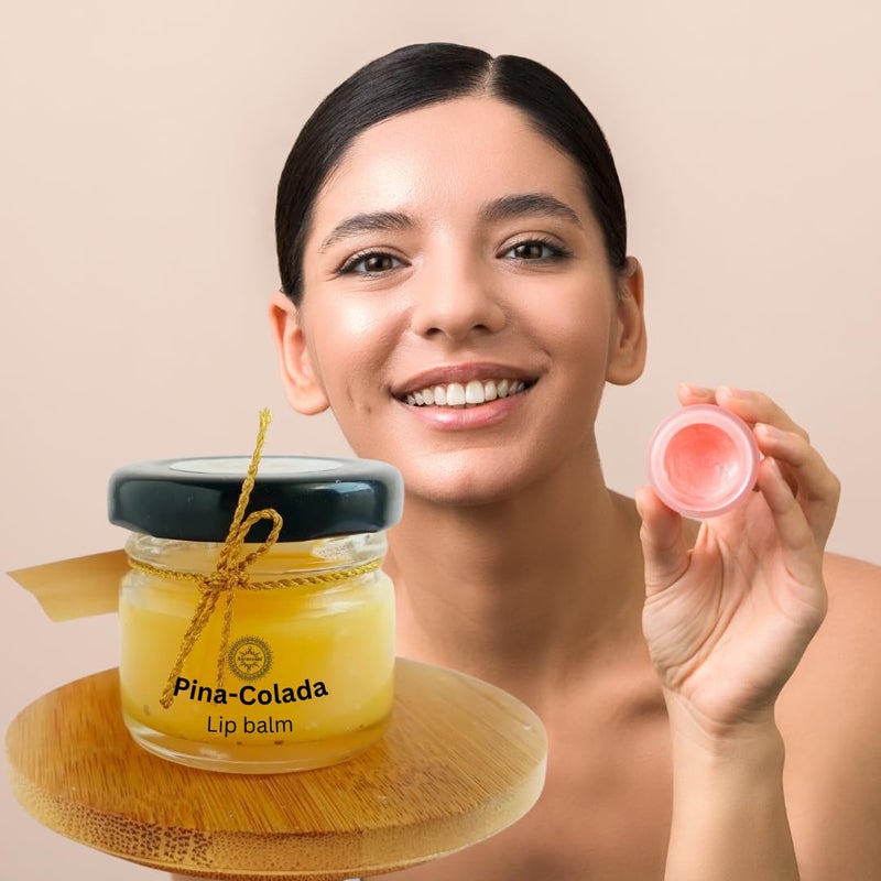 Aaranyam Pinacolada Organic Vegan lip balm for extreme hydration moisturizerMenWomenBoysGirls25 gramsGlass jar - Image 5