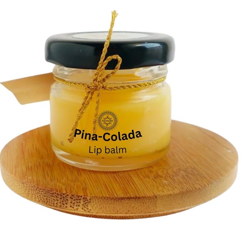 Aaranyam Pinacolada Organic Vegan lip balm for extreme hydration moisturizerMenWomenBoysGirls25 gramsGlass jar - Image 1