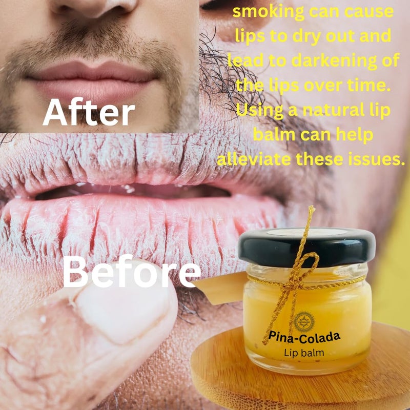 Aaranyam Pinacolada Organic Vegan lip balm for extreme hydration moisturizerMenWomenBoysGirls25 gramsGlass jar - Image 3