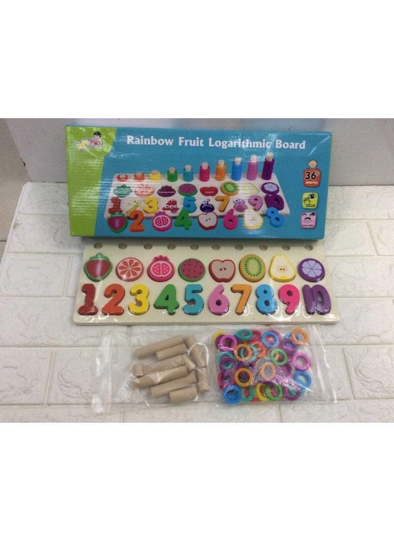 Generic Enhance Early Learning with our Wooden Fruit Cutting Blocks Puzzle Board Set - Perfect Design for Numbers Matching, Digital Shape & Color Match Challenges  - Image 4