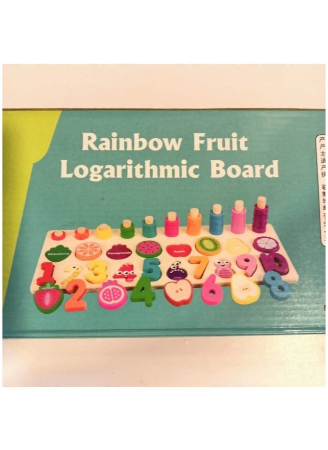 Generic Enhance Early Learning with our Wooden Fruit Cutting Blocks Puzzle Board Set - Perfect Design for Numbers Matching, Digital Shape & Color Match Challenges  - Image 3