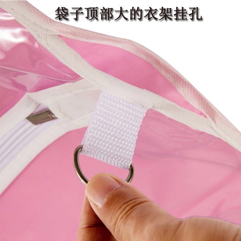 Children's Clothing Dust Cover – PVC and Polyester Garment Bag with Multiple Pockets - Image 4