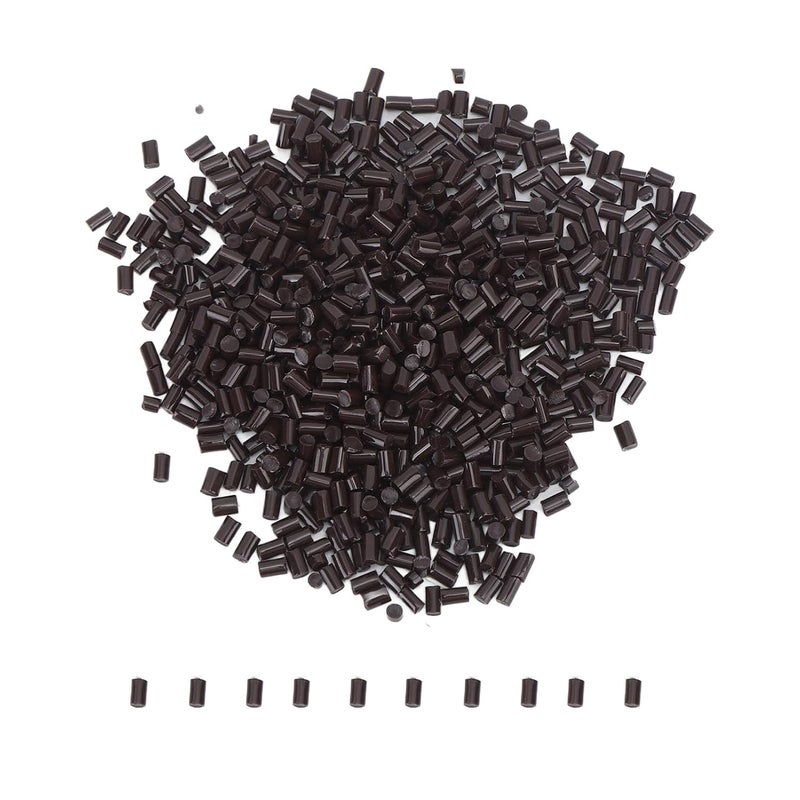 Glue Granules for Hair Extensions, Italian Fusion Beads, Brown Hot Melt Adhesive for Wig Bonding, Safe Odorless Granule Glue for Salon and Home Use - Image 1
