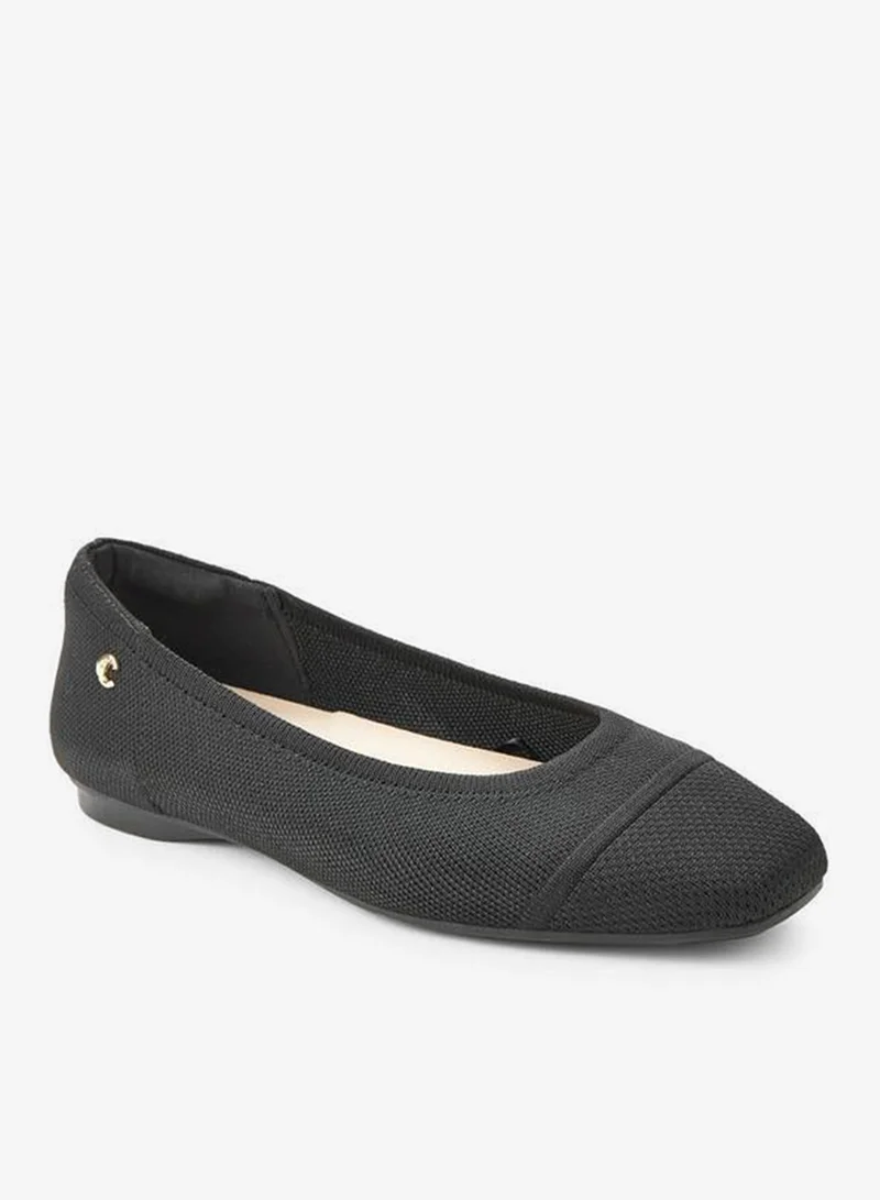Le Confort BLACK Women Textured Ballerina Shoes for Women | Best Price UAE
