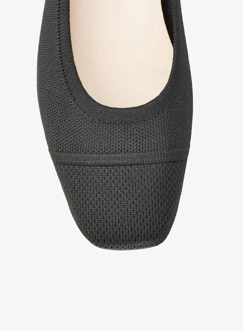 Le Confort BLACK Women Textured Ballerina Shoes for Women | Best Price UAE