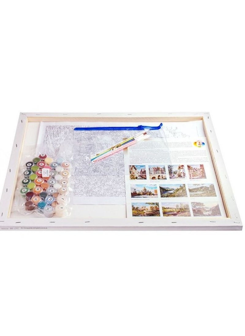 STRATEG LifeFull DIY Paint By Numbers For Adults Kids Wolves Acrylic Wall Art For Home Office Calming Relaxation Color By Number Activity Kit Paint by Numbers Canvas For Beginners  - Image 2