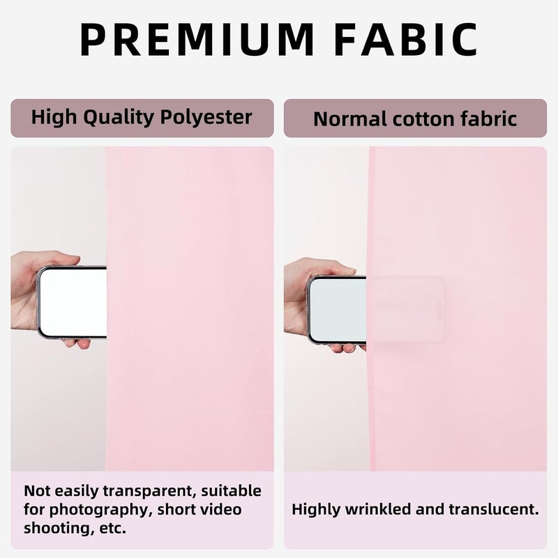 CIPAZEE Pink Backdrop,5x7FT Pink Photo Backdrop for Photography Background Backdrops Curtain for Portraits Studio Photoshoot Halloween Party Screen Video Recording - Image 3