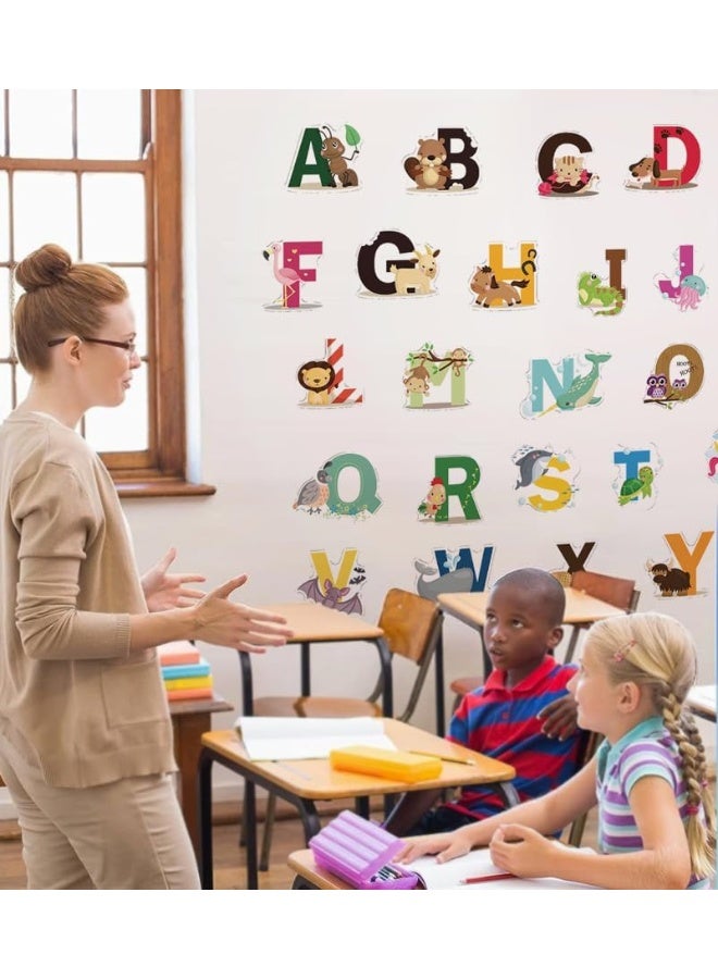 DEKOSH Animal Alphabet Kids Wall Decals - Peel & Stick Educational Baby Stickers for Playroom, Classroom Decoration - Image 5