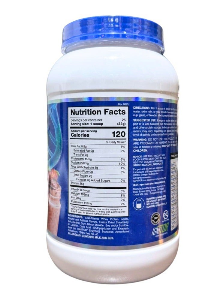 أيفوجن نيوتريشن أيزوجيكت سموثي الفراولة 26 حصة 858 جم - Image 2