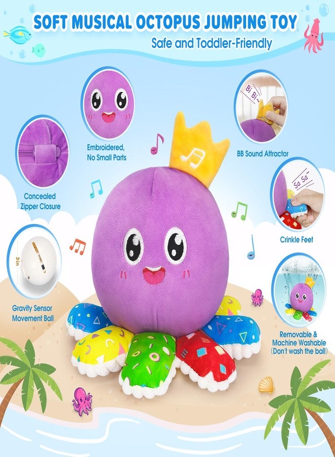 IJIGU Musical Toys for Babies 6-12-18 Months, Multi-Functional Interactive Crawling Dancing Octopus Plush Toy, Christmas Birthday Gifts for 1-2 Year Old Boys and Girls - Image 3