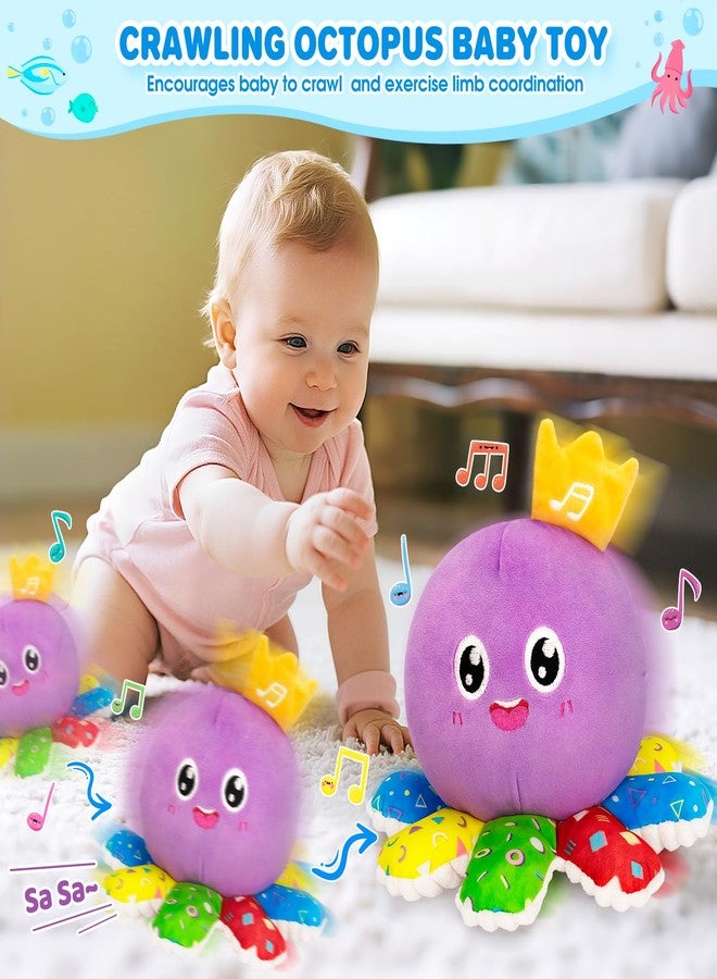 IJIGU Musical Toys for Babies 6-12-18 Months, Multi-Functional Interactive Crawling Dancing Octopus Plush Toy, Christmas Birthday Gifts for 1-2 Year Old Boys and Girls - Image 2