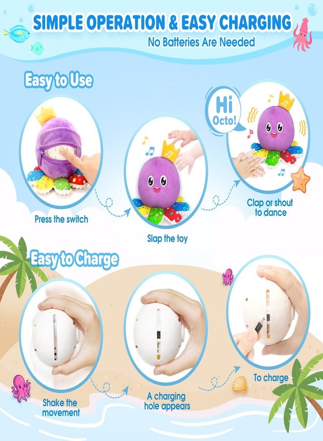 IJIGU Musical Toys for Babies 6-12-18 Months, Multi-Functional Interactive Crawling Dancing Octopus Plush Toy, Christmas Birthday Gifts for 1-2 Year Old Boys and Girls - Image 5