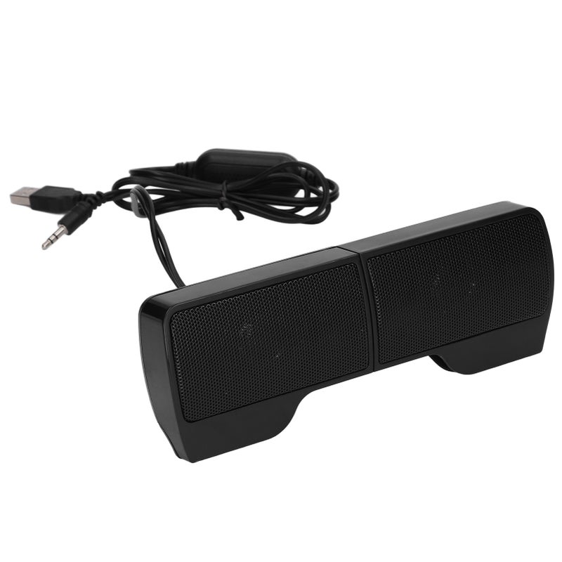 مكبرات صوت لابتوب تعمل بالطاقة عبر USB صوتي بتسجيل سلكي مع مقص شاشة للشاشات المراقبة والملابسات المحمولة والجهاز اللوحي والتلفزيون - Image 3