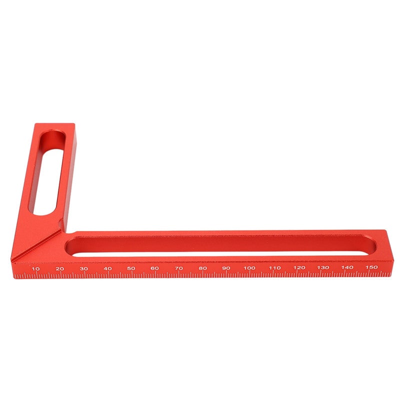 90 Degree Woodworking Right Angle Ruler 160mm Aluminum Alloy Corrosion Resistant - Lightweight: Square Tool for Wood Metal Welding - Image 1