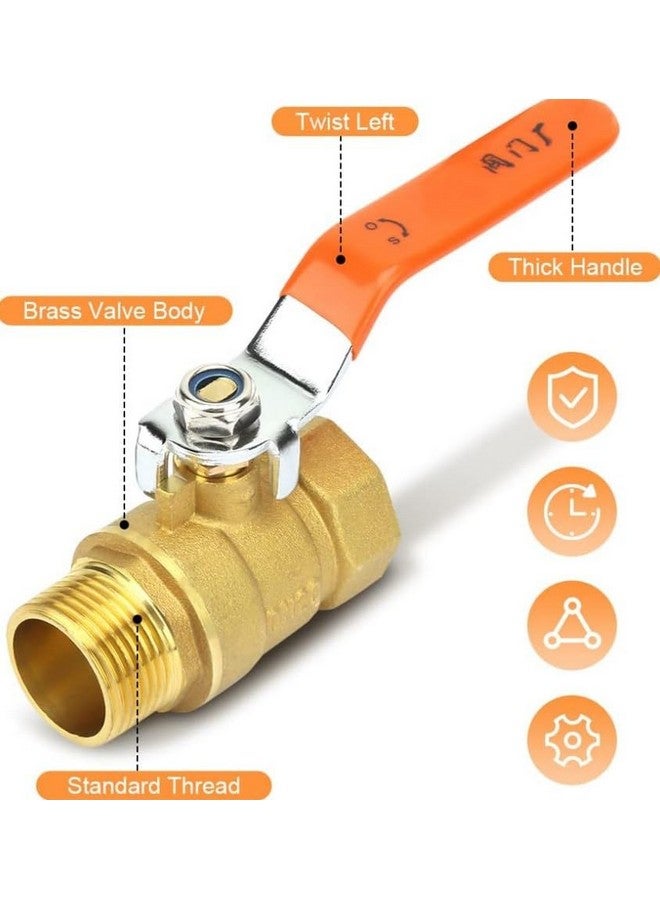 POCREATION Normal Pressure Switch Controller, Brass Pipe Ball Valve Male and Female Thread 3/4" DN20 for Water with Lever Handle - Image 3