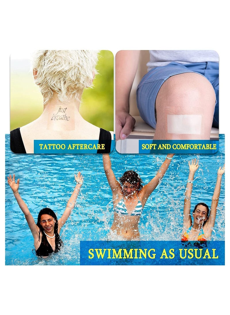 Y&D - 50pcs Shower Waterproof Patch Clear Elastic Adhesive Bandage Tattoo Protection - Image 1