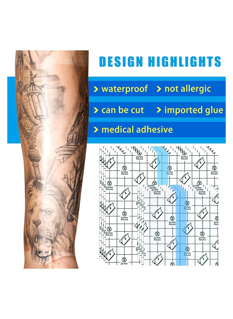 Y&D - 50pcs Shower Waterproof Patch Clear Elastic Adhesive Bandage Tattoo Protection - Image 1