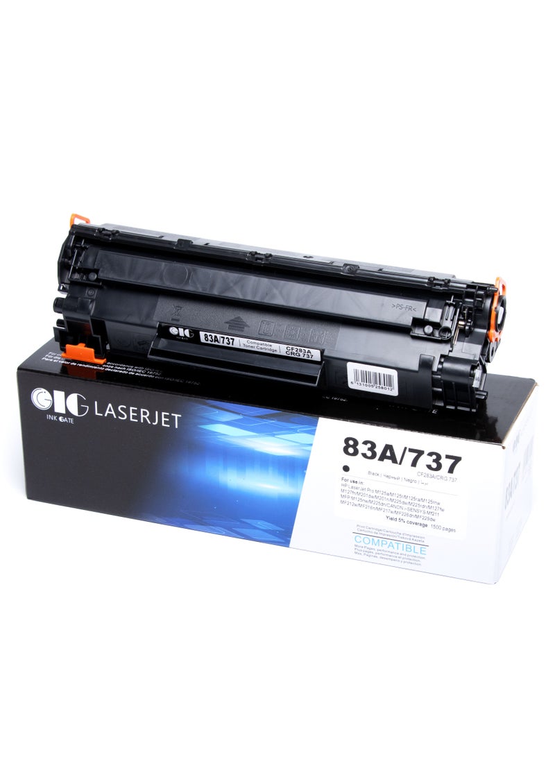 IG Compatible Black Toner Cartridge – 83A (CF283A) – For HP LaserJet Pro M201 / M125 / M127 / M225 – Up to 1,500 Pages - Image 1
