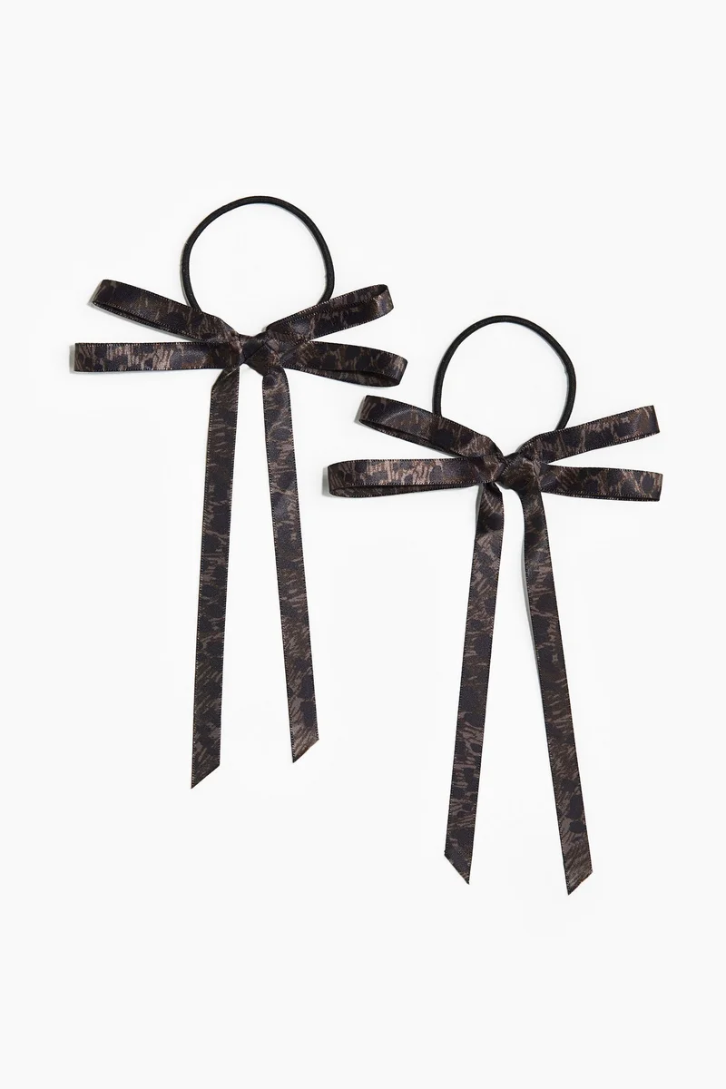 H&M 2-pack bow-detail hair elastics