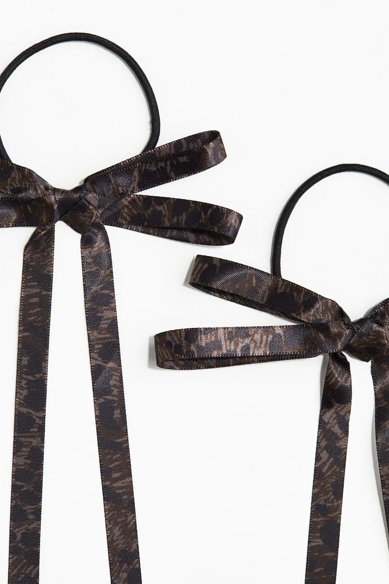 H&M 2-pack bow-detail hair elastics