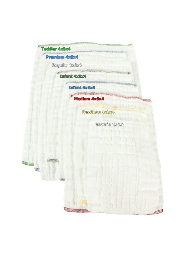 OsoCozy OsoCozy - Prefold Cloth Diapers (1 Dz) - Soft, Absorbent Durable Diaper Service Quality Prefolds. 100% Cotton - 12"x16", Fits 7-15 Lbs. - (Infant 4x8x4) - Image 5