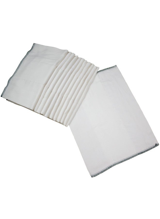 OsoCozy OsoCozy - Prefold Cloth Diapers (1 Dz) - Soft, Absorbent Durable Diaper Service Quality Prefolds. 100% Cotton - 12"x16", Fits 7-15 Lbs. - (Infant 4x8x4) - Image 1