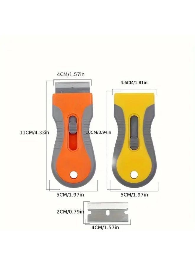 Heavy Duty Yellow Plastic Adhesive Remover Tool Multi Purpose Scraper For Car Film Glass Wallpaper - Image 4