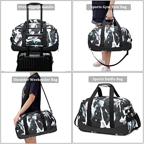 JIANYA Duffle Bag for Boy Teens Athletic Bag for Sports Gym Bag with Shoe Compartment, Teen Boys Gymnastics Bag Carry On Weekender Travel Bag - Image 5