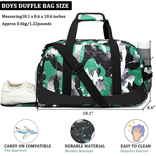 JIANYA Duffle Bag for Boy Teens Athletic Bag for Sports Gym Bag with Shoe Compartment, Teen Boys Gymnastics Bag Carry On Weekender Travel Bag - Image 3