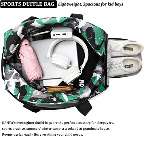 JIANYA Duffle Bag for Boy Teens Athletic Bag for Sports Gym Bag with Shoe Compartment, Teen Boys Gymnastics Bag Carry On Weekender Travel Bag - Image 2