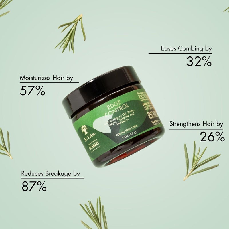 As I Am Rosemary Edge Control 2 oz - with Biotin & Saw Palmetto - Image 2