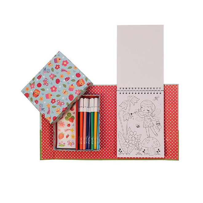 Tiger Tribe Colouring Set Forest Fairies - Creative Drawing Pack with Crayons, Stickers & Sketch Pad for Ages 3 - Image 5