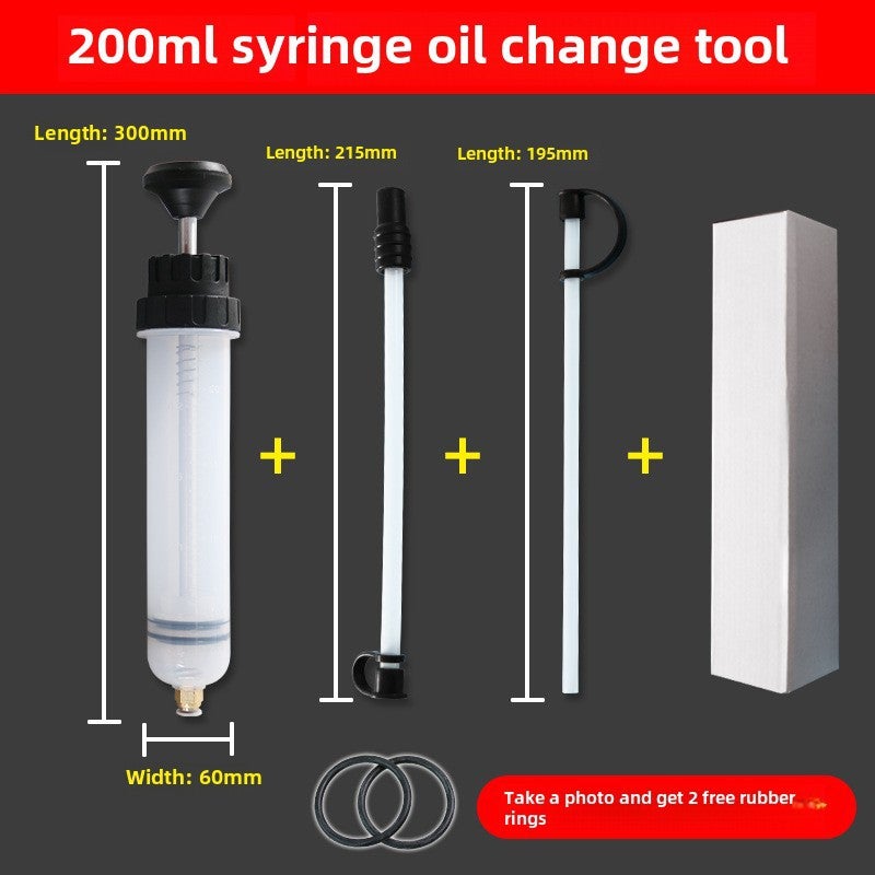Large syringe suction and injection dual-purpose oil change tool syringe filler oil pump oil change oil brake Oil Tool(200cc oil extraction tool * 40*5 * 5cm) - Image 1
