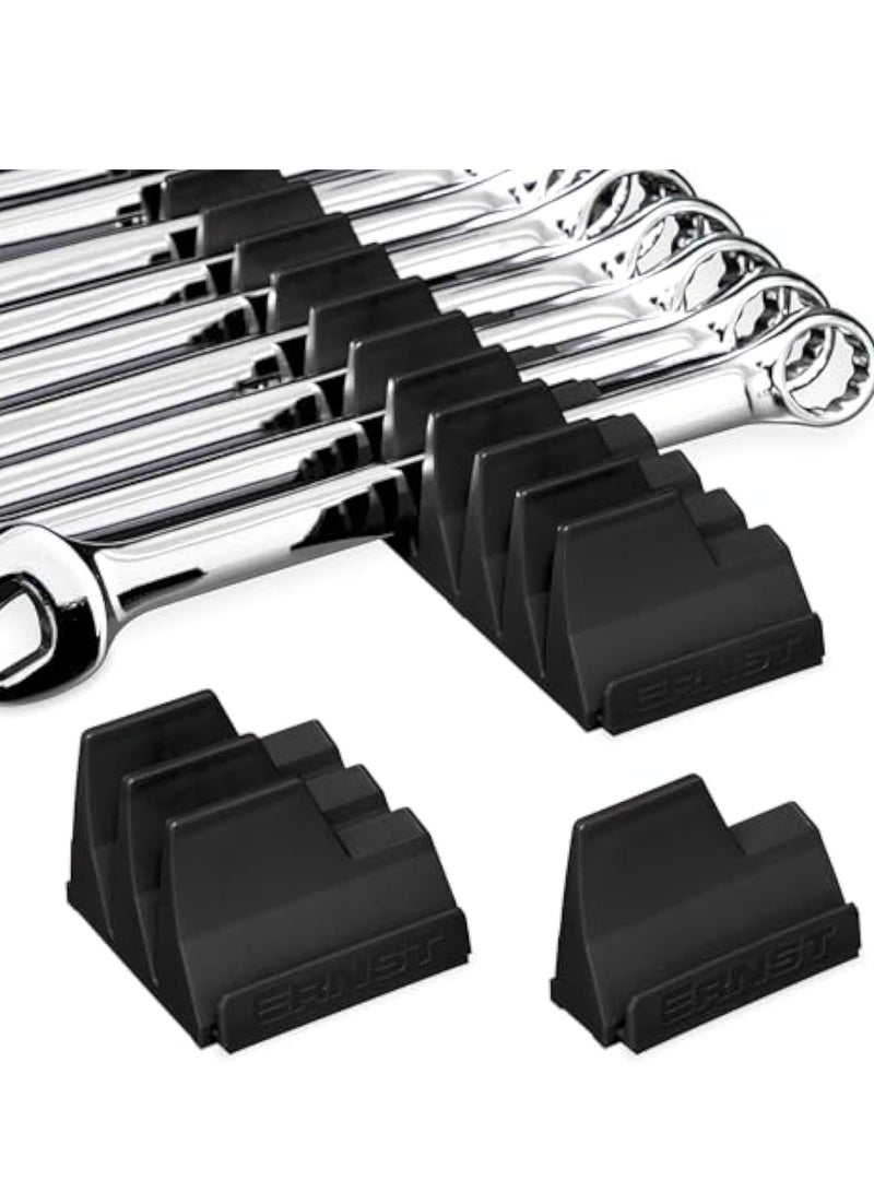 Zikra 20 Pcs Magnetic Wrench Pro Wrench Storage, Tool Drawer Organizers, for 20 Wrenches - Black - Image 1
