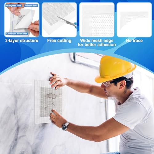 LifeisLuck Drywall Repair Kit Drywall Patch Repair Kit with 88OZ White Wall Repair Putty Scraper Sandpapers Gloves for Heavy Duty Plaster Wall Repair Easy to Fill Holes in Home Wall Quick Repair Crack - Image 3