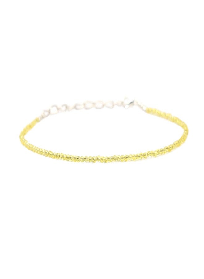 SATVIK Citrine Crystal Anklet for Women | Natural Gemstone Adjustable Spiritual Ankle Bracelet | Abundance Success Positivity Stone - Image 1
