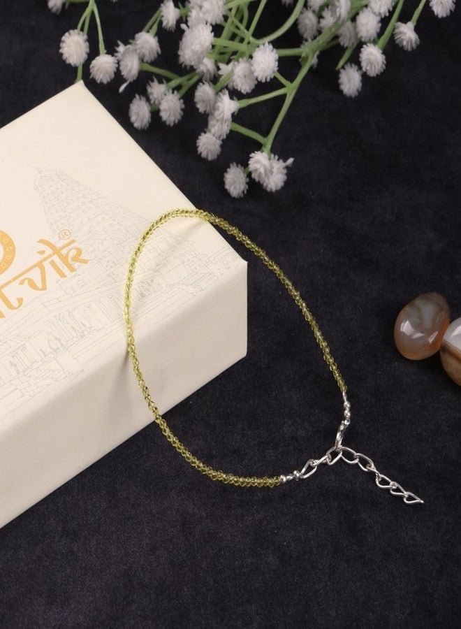 SATVIK Citrine Crystal Anklet for Women | Natural Gemstone Adjustable Spiritual Ankle Bracelet | Abundance Success Positivity Stone - Image 5
