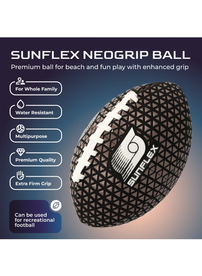 صنفليكس كرة قدم أمريكية SUNFLEX نيوجريب مقاس كبير – بني | كرة تدريب متينة بقبضة مريحة للعب الخارجي - Image 2