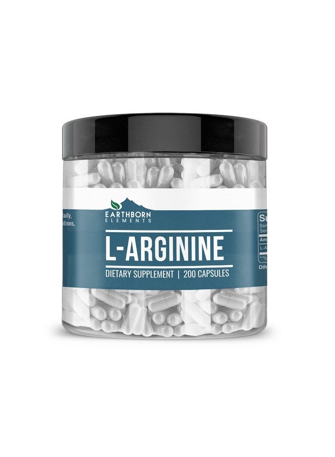 earthborn elements Larginine Pure & Undiluted No Additives (200 Capsules) - Image 1