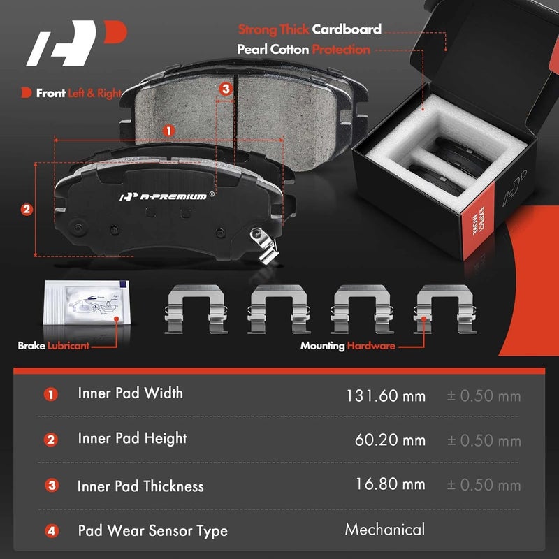 A-Premium Brake Rotors and Pads Kit for Hyundai Sonata - Image 2